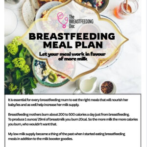MEAL PLAN FOR BREASTFEEDING MUMS
